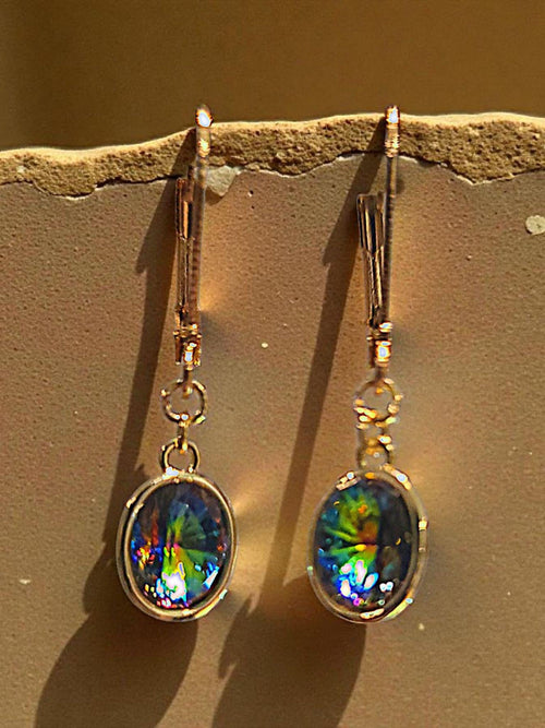 Austrian Crystal Earrings | 18K Gold Plated | Handmade Sparkling Drop Earrings